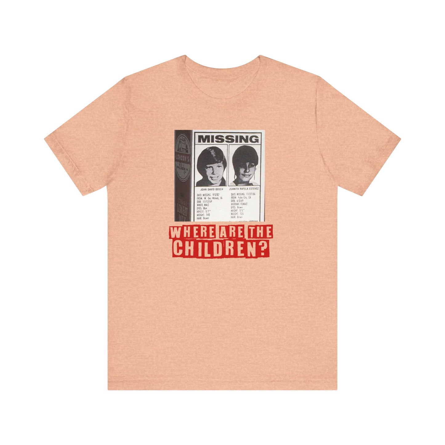 Where Are The Children? | Mens/Unisex Short Sleeve T-Shirt