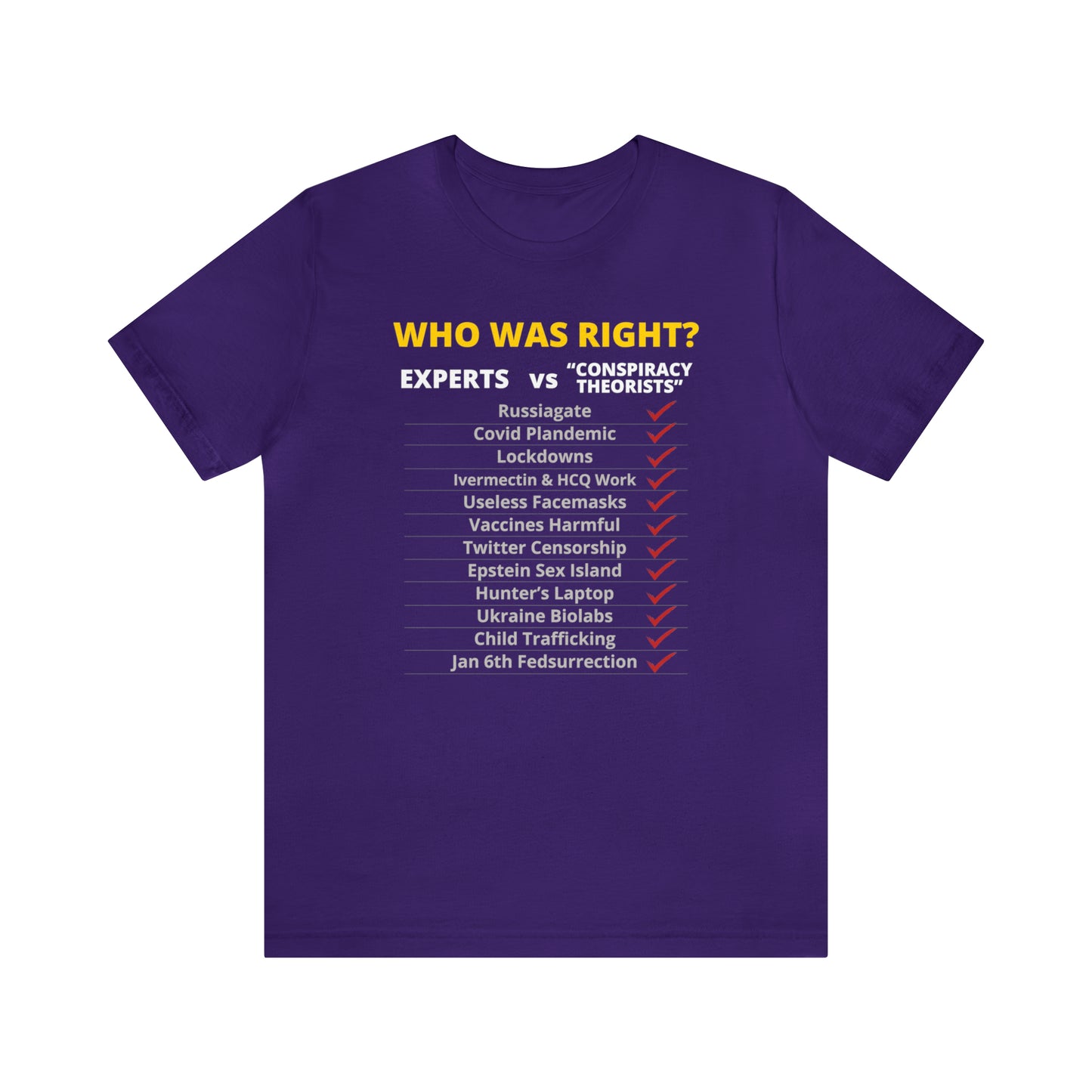 Who Was Right? | Mens/Unisex Short Sleeve T-Shirt