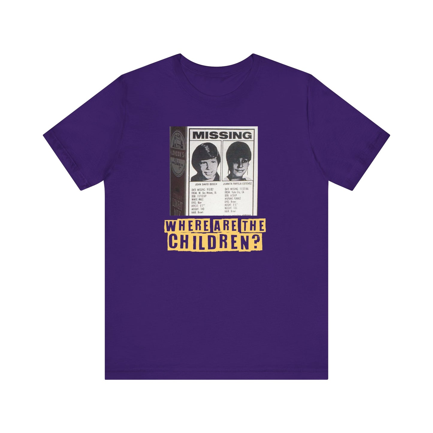 Where Are The Children? | Mens/Unisex Short Sleeve T-Shirt