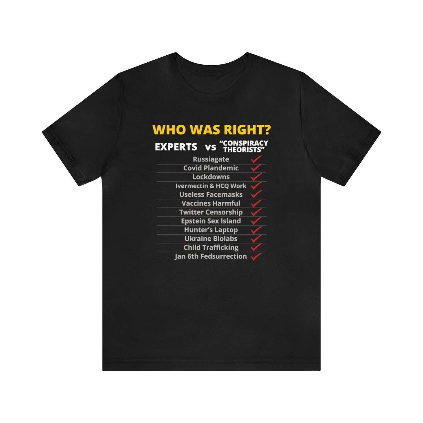 Who Was Right? | Mens/Unisex Short Sleeve T-Shirt