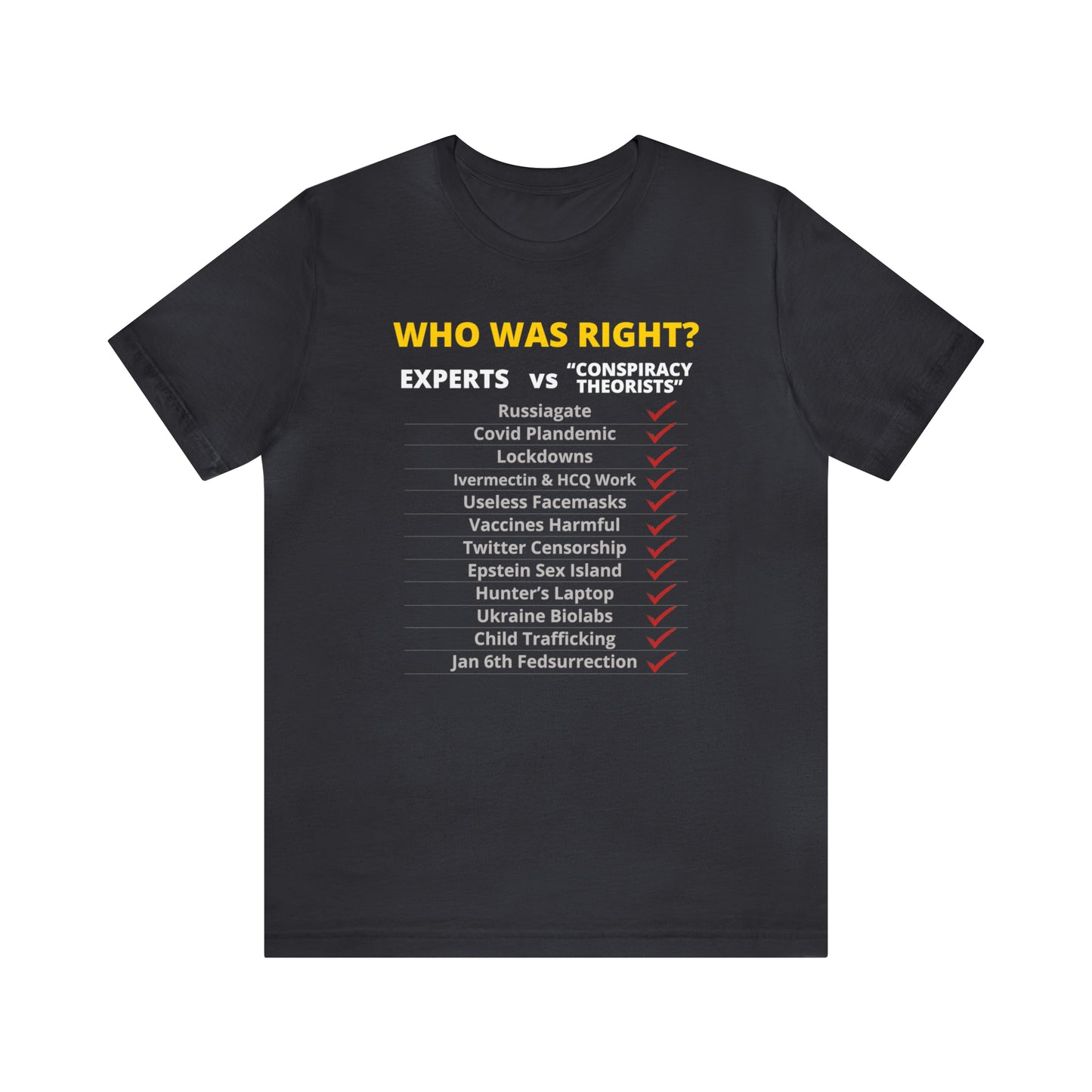 Who Was Right? | Mens/Unisex Short Sleeve T-Shirt