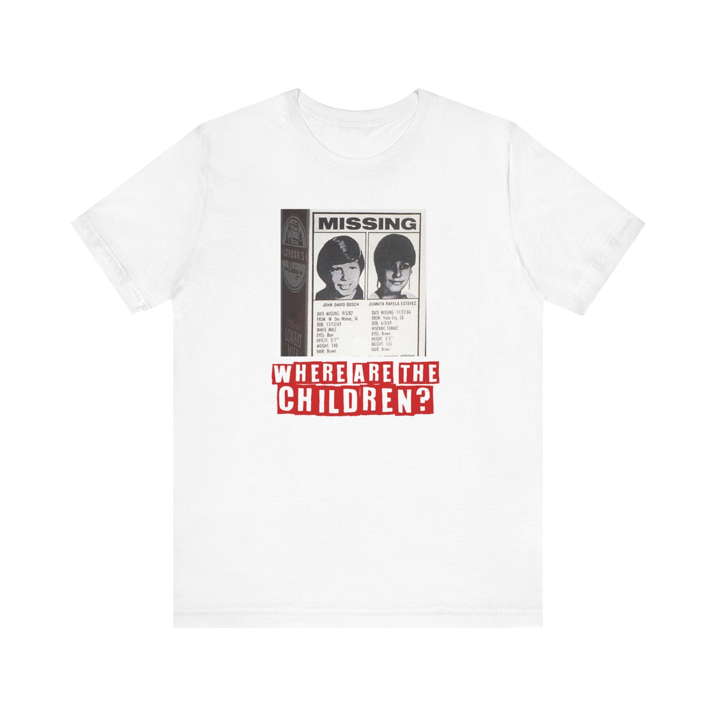 Where Are The Children? | Mens/Unisex Short Sleeve T-Shirt