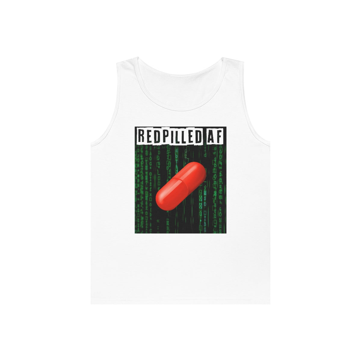 Redpilled AF | Men's Heavy Cotton Tank Top - Rise of The New Media
