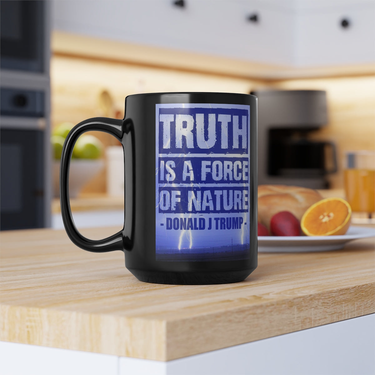 Truth Is A Force Of Nature | 15oz Black Mug - Rise of The New Media