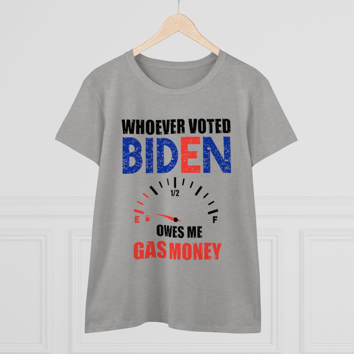 Whoever Voted Biden Owes Me Gas Money | Women's Cotton Tee - Rise of The New Media