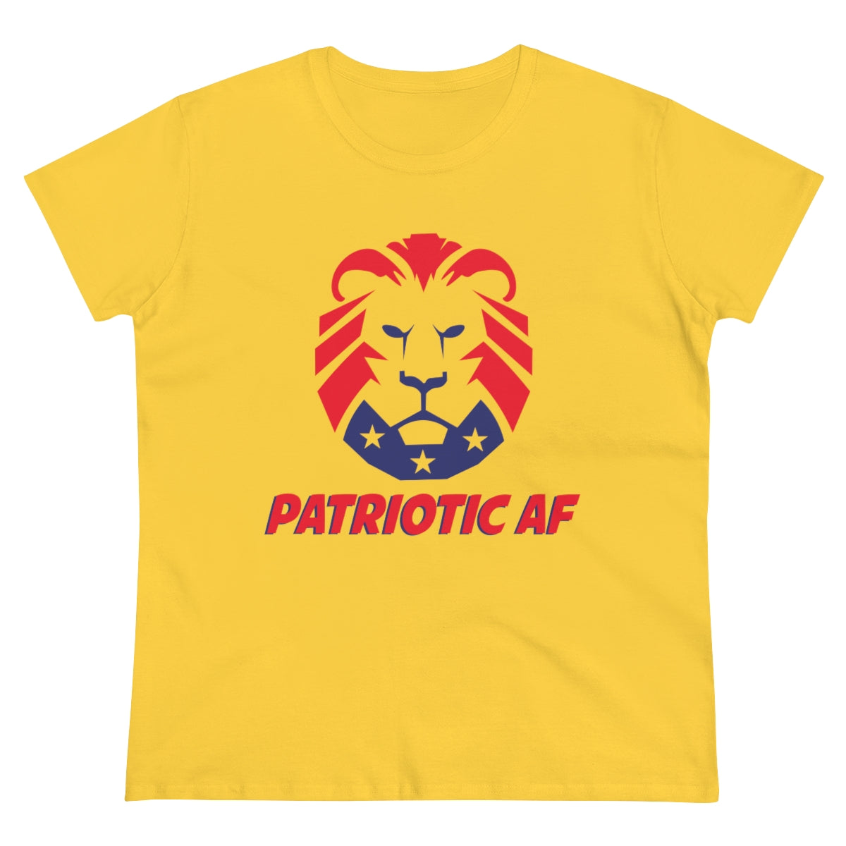 Patriotic AF with MAGA Lion | Women's Tee - Rise of The New Media