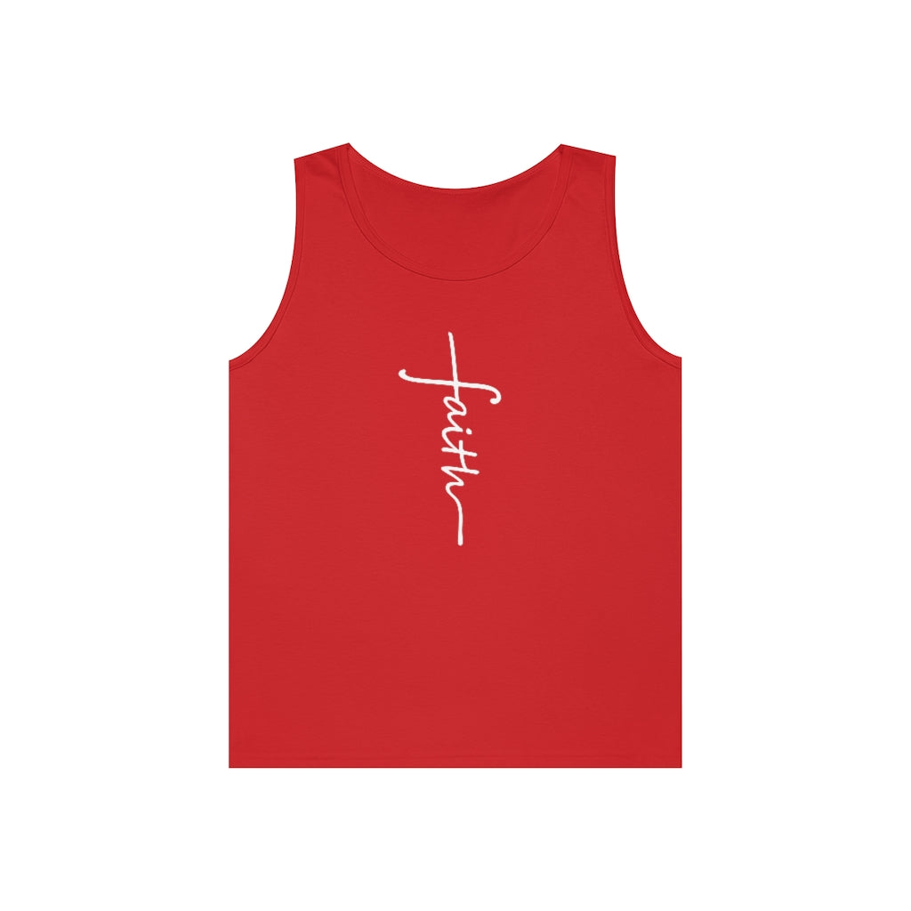 Faith | Men's Heavy Cotton Tank Top - Rise of The New Media