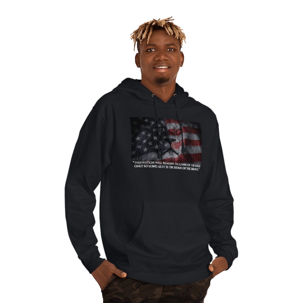 Land of the Free | Unisex Hooded Sweatshirt - Rise of The New Media