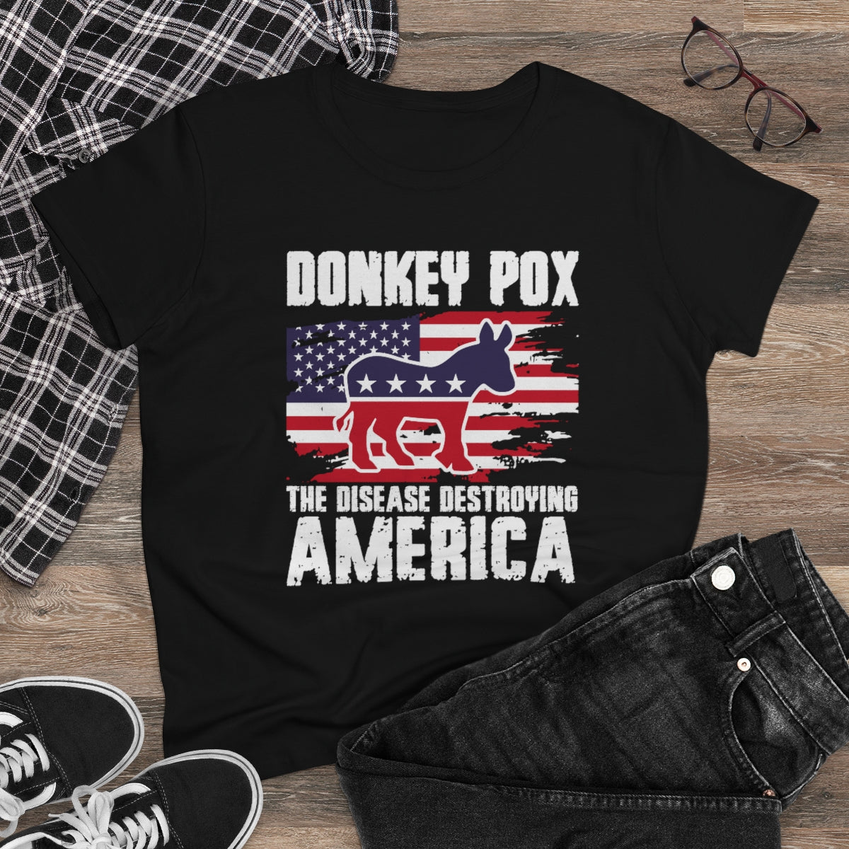 Donkey Pox The Disease Destroying America | Women's Tee - Rise of The New Media
