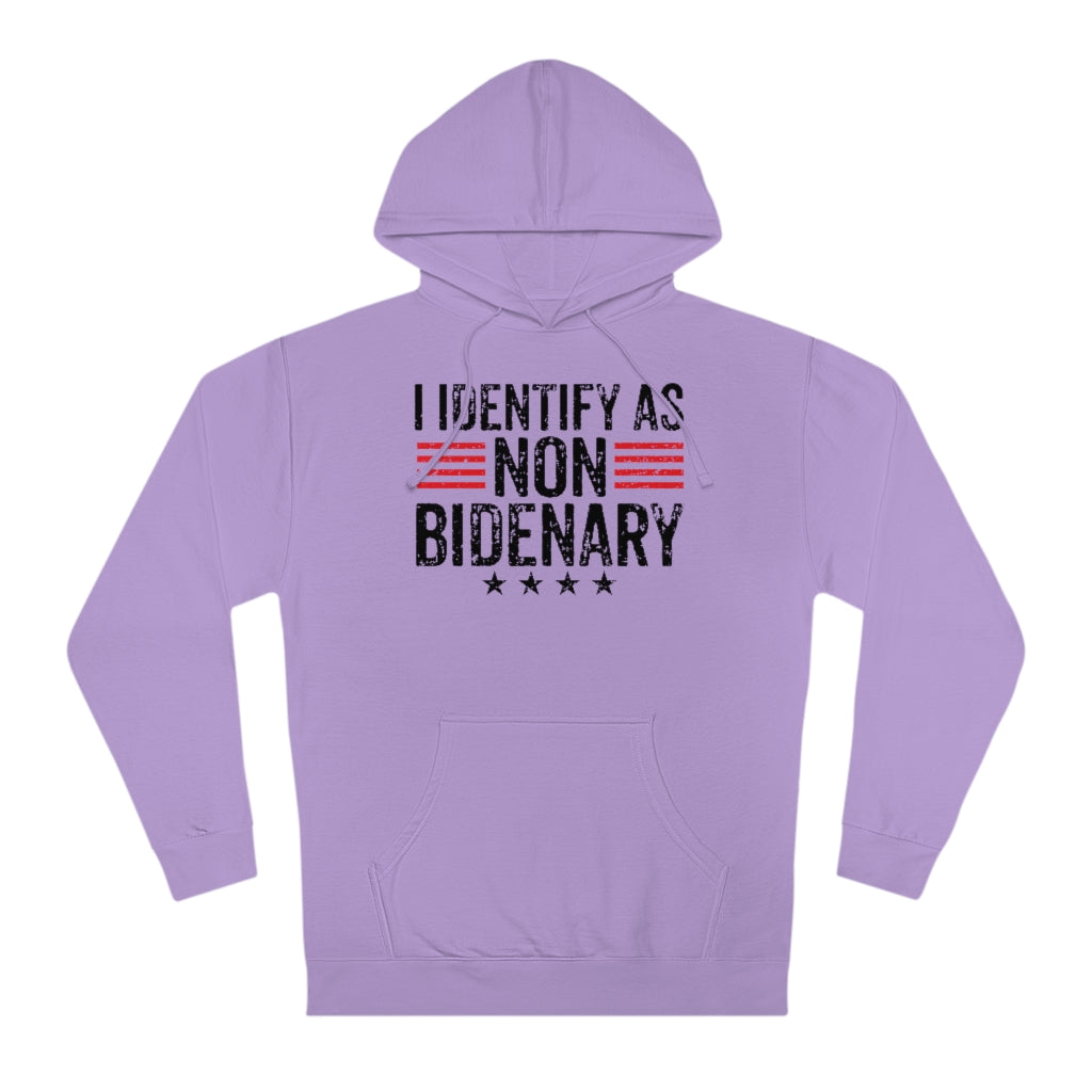 I Identify As Non-Bidenary | Unisex Hooded Sweatshirt - Rise of The New Media