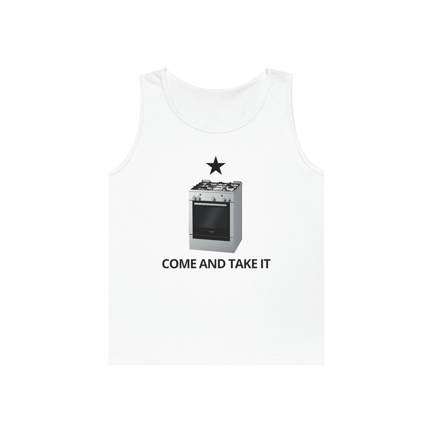 Gas Stove Come And Take It | Men's Heavy Cotton Tank Top - Rise of The New Media