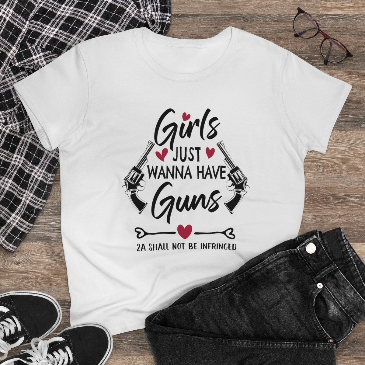Girls Just Wanna Have Guns | Women's Tee - Rise of The New Media