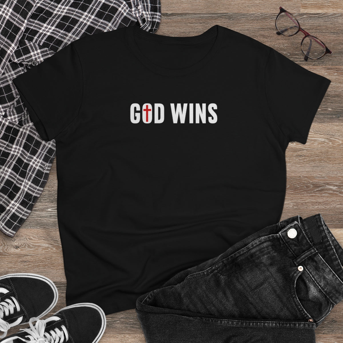 God Wins | Women's Tee - Rise of The New Media