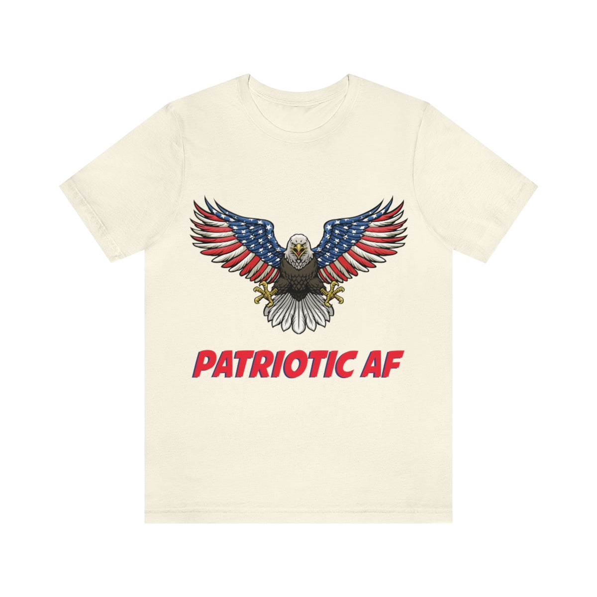 Patriotic AF with American Eagle 2 | Mens/Unisex Short Sleeve T-Shirt - Rise of The New Media