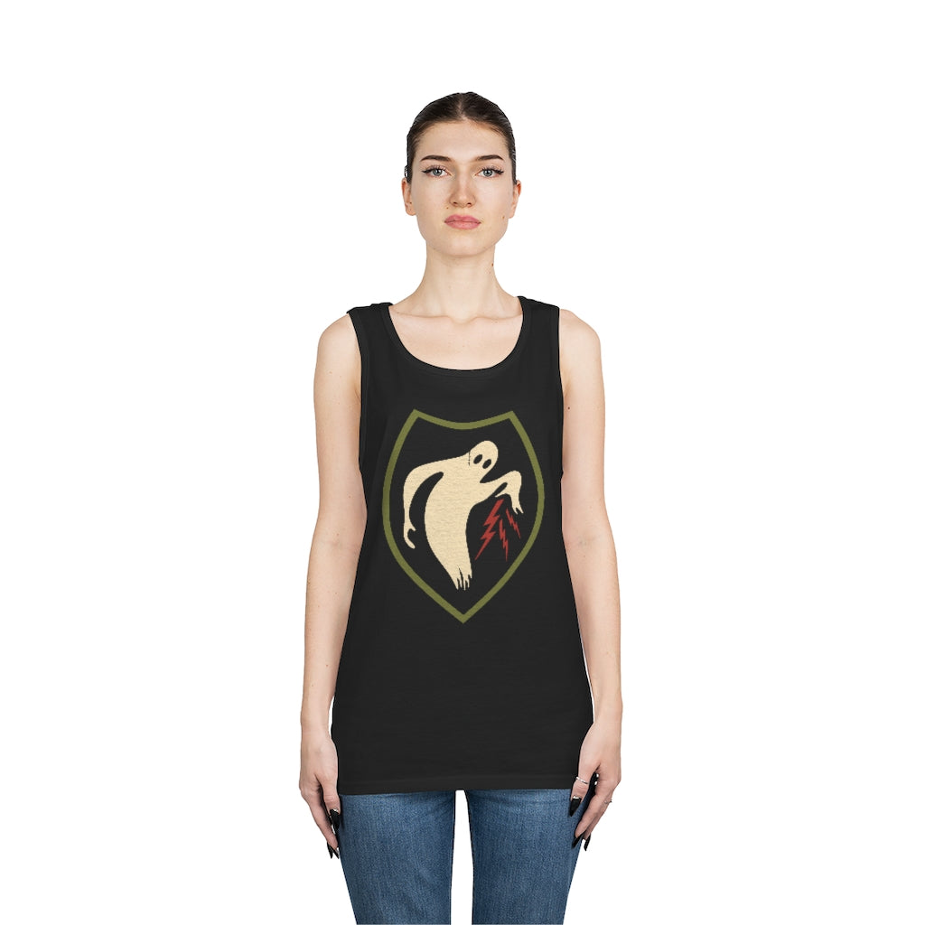 Ghost Army | Men's Heavy Cotton Tank Top - Rise of The New Media