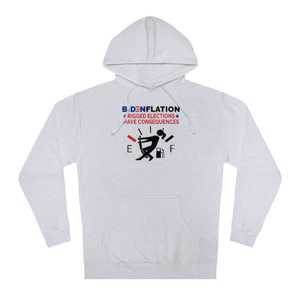 Bidenflation - Rigged Elections Have Consequences | Unisex Hooded Sweatshirt - Rise of The New Media