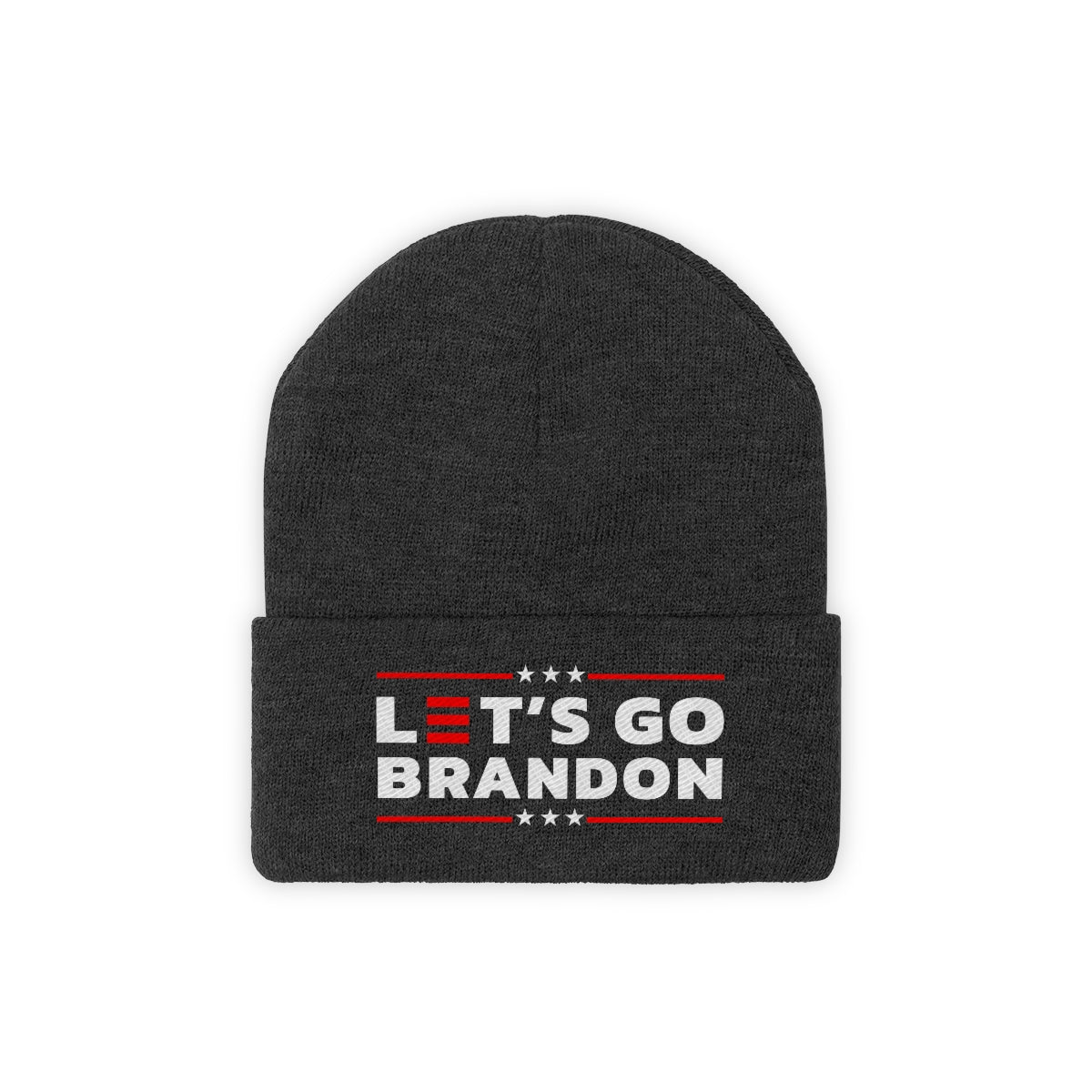 Let's Go Brandon Black Beanie Hat - Rise of The New Media