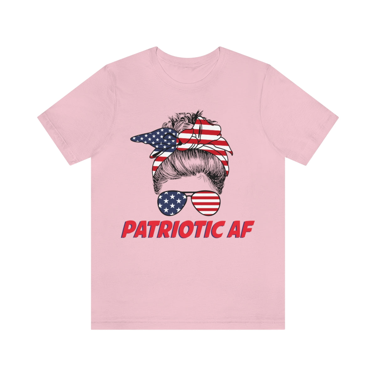Patriotic AF with USA Mom | Mens/Unisex Short Sleeve T-Shirt - Rise of The New Media