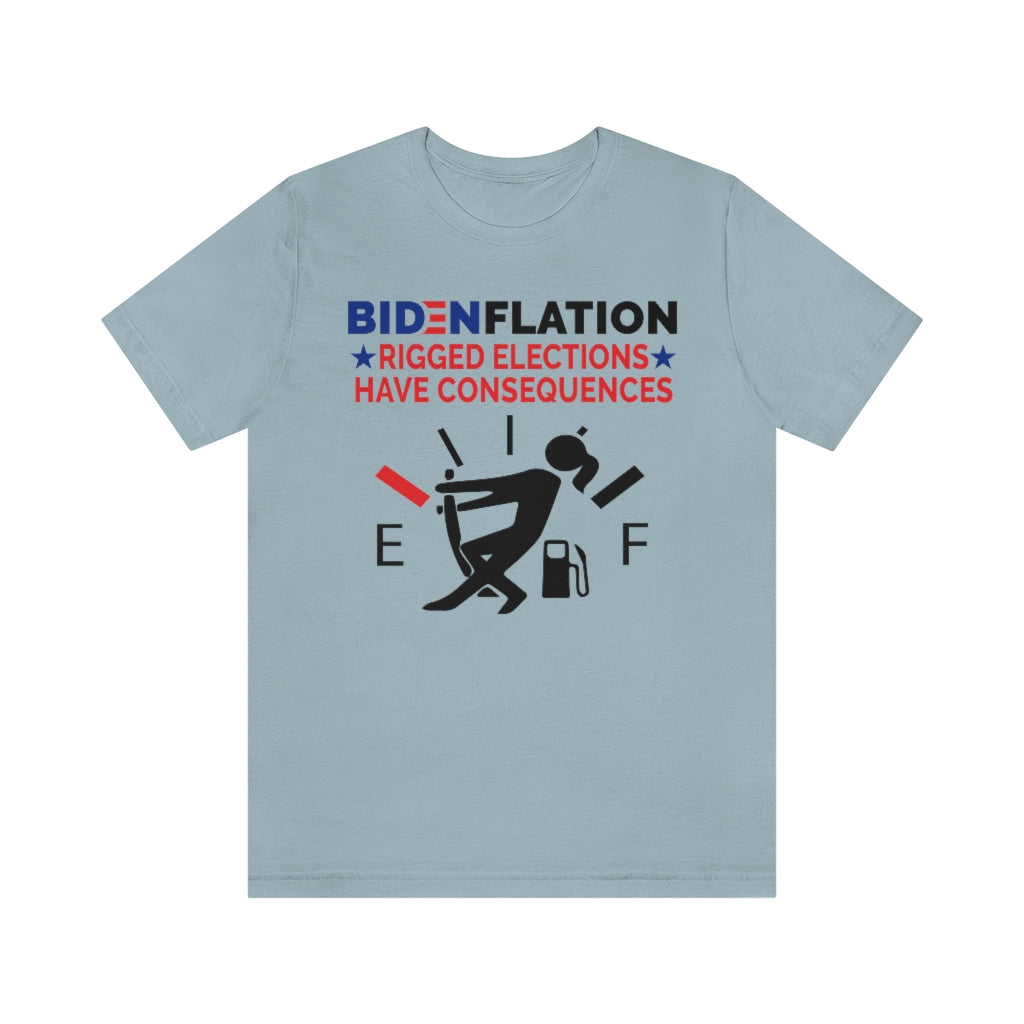 Bidenflation | Mens/Unisex Short Sleeve T-Shirt - Rise of The New Media