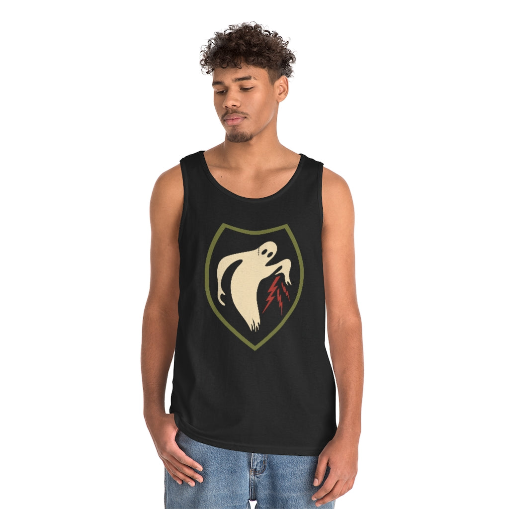 Ghost Army | Men's Heavy Cotton Tank Top - Rise of The New Media