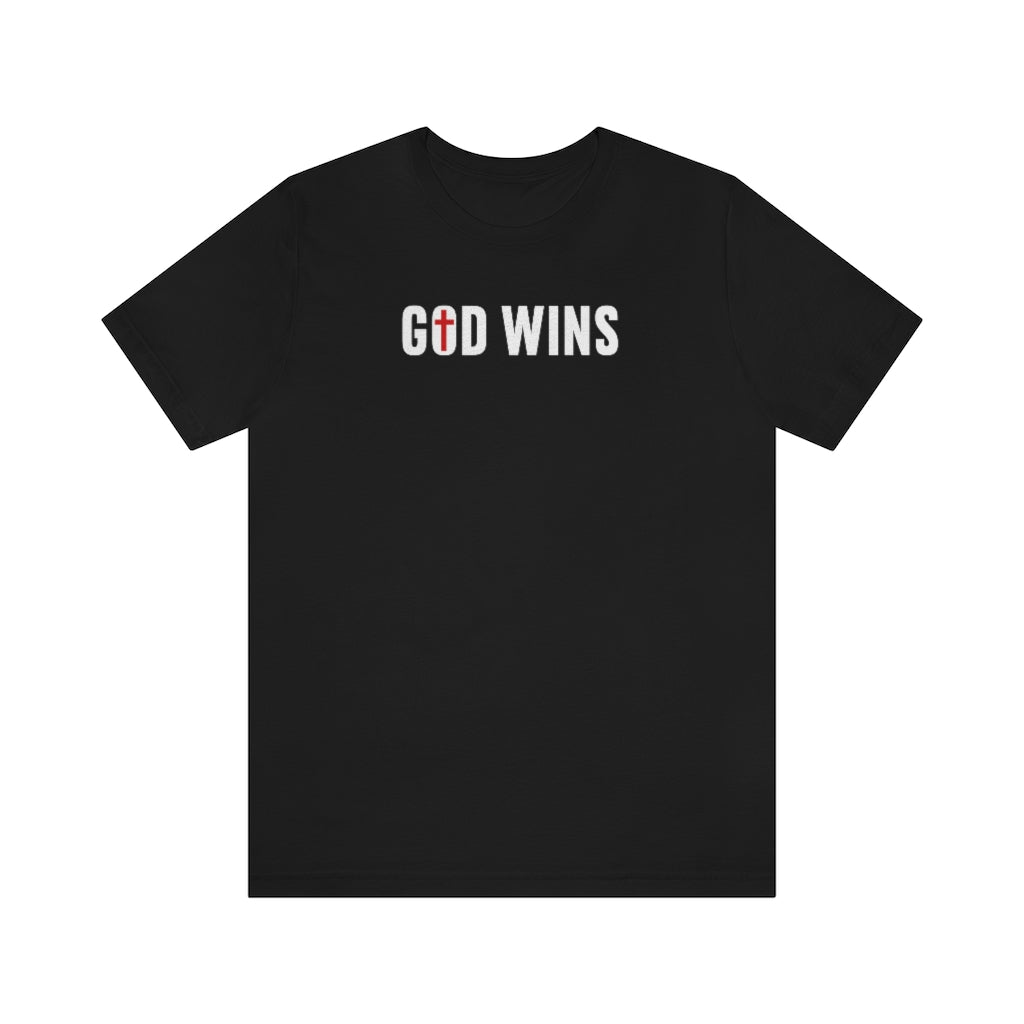 God Wins | Mens/Unisex Short Sleeve T-Shirt - Rise of The New Media