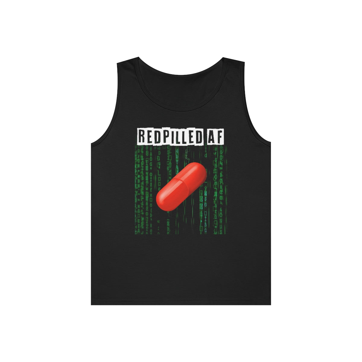Redpilled AF | Men's Heavy Cotton Tank Top - Rise of The New Media