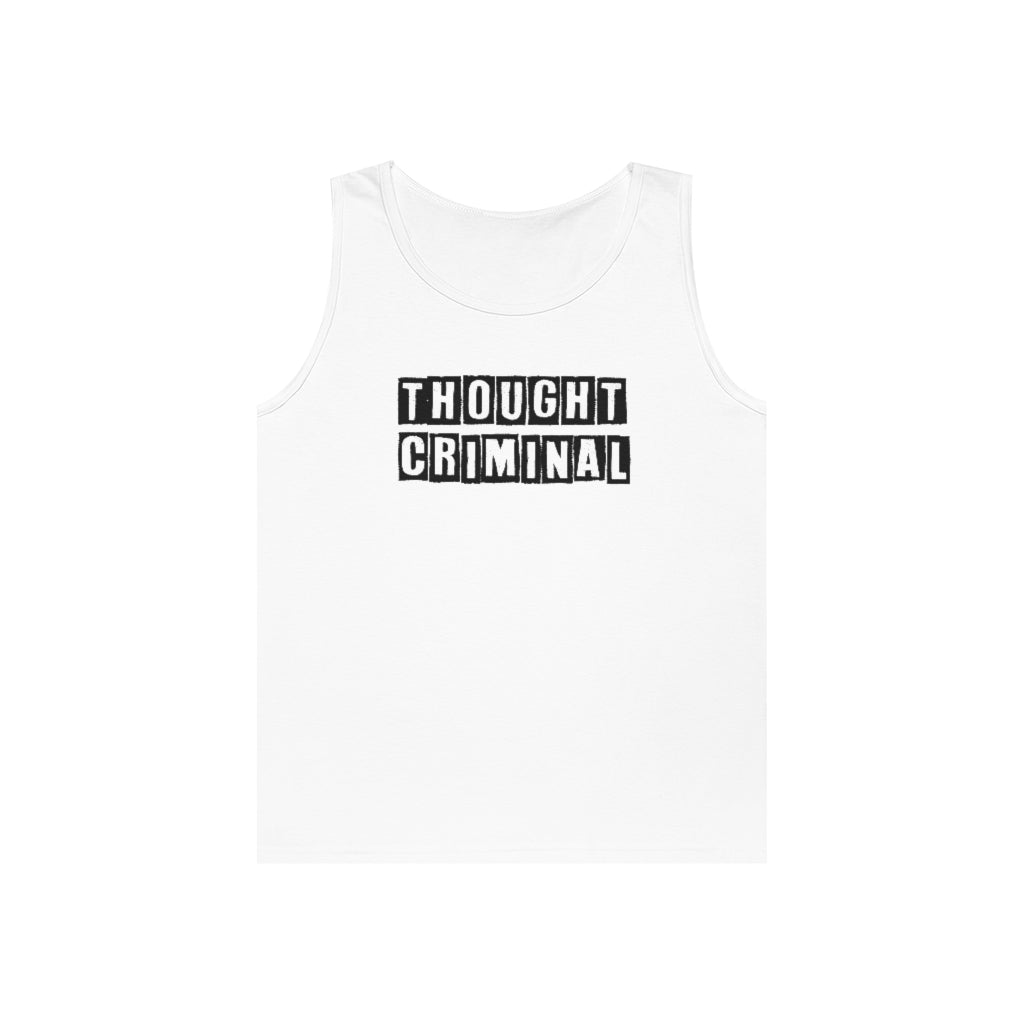 Thought Criminal | Men's Heavy Cotton Tank Top - Rise of The New Media