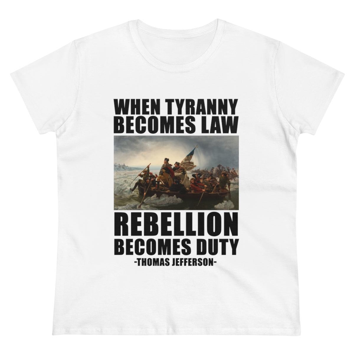 When Tyranny Becomes Law... | Women's Cotton Tee - Rise of The New Media