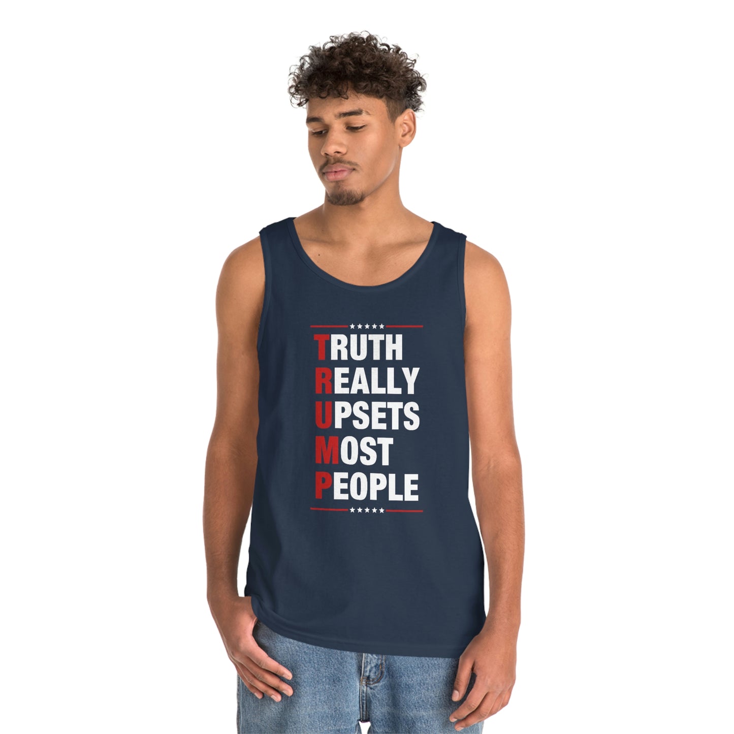 Truth Really Upsets Most People | Men's Heavy Cotton Tank Top