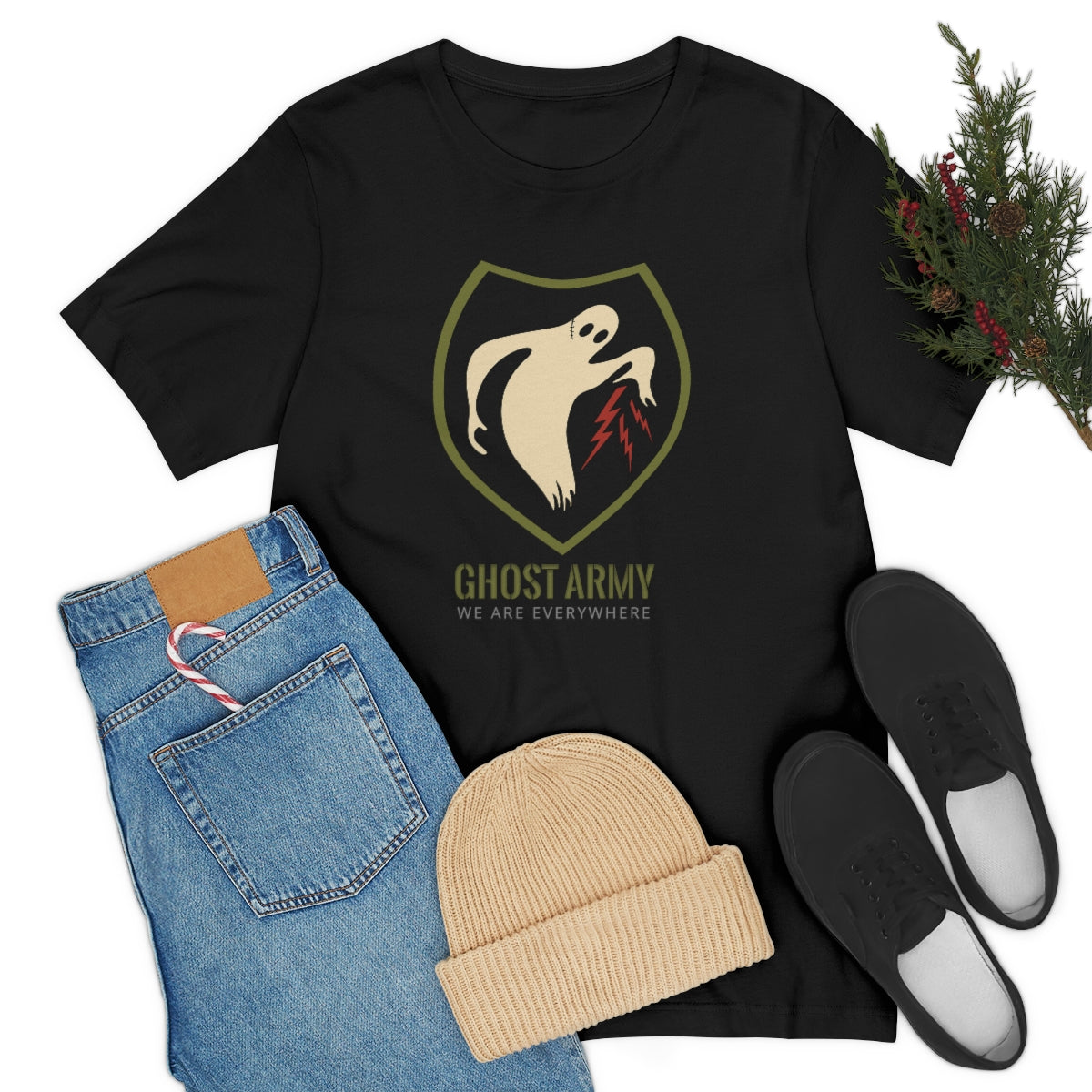 Ghost Army - We Are Everywhere | Mens/Unisex Short Sleeve T-Shirt - Rise of The New Media