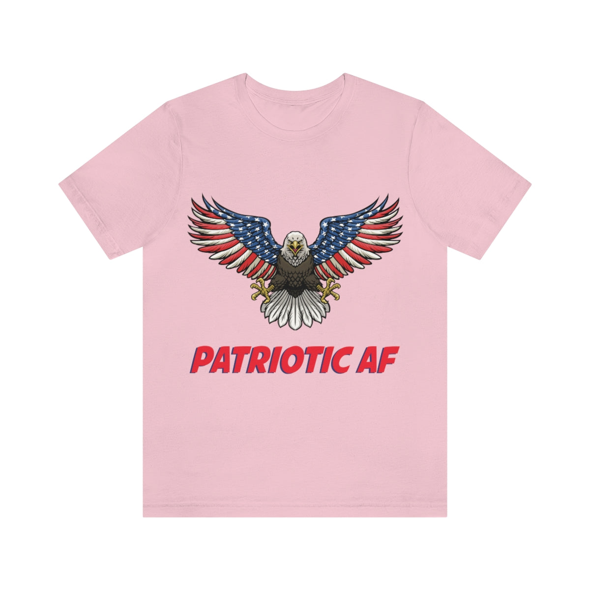 Patriotic AF with American Eagle 2 | Mens/Unisex Short Sleeve T-Shirt - Rise of The New Media