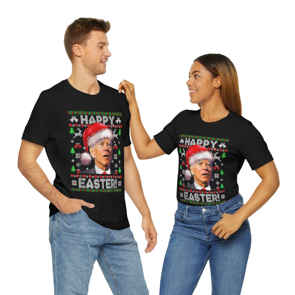 Biden Happy Easter | Mens/Unisex Short Sleeve T-Shirt - Rise of The New Media