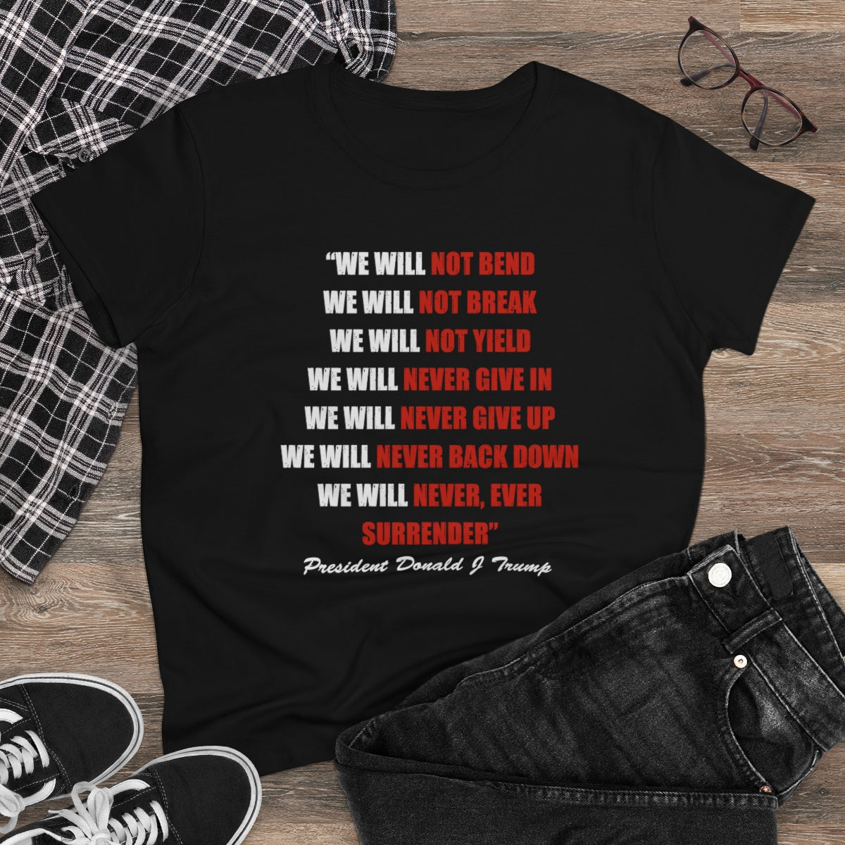 We Will Not Bend | Women's Tee - Rise of The New Media