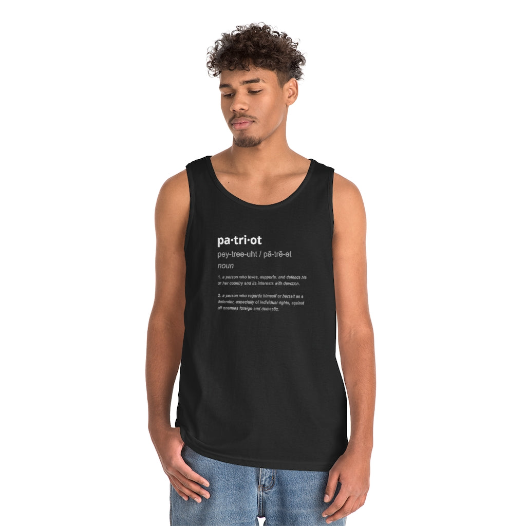 Patriot Definition | Men's Heavy Cotton Tank Top - Rise of The New Media