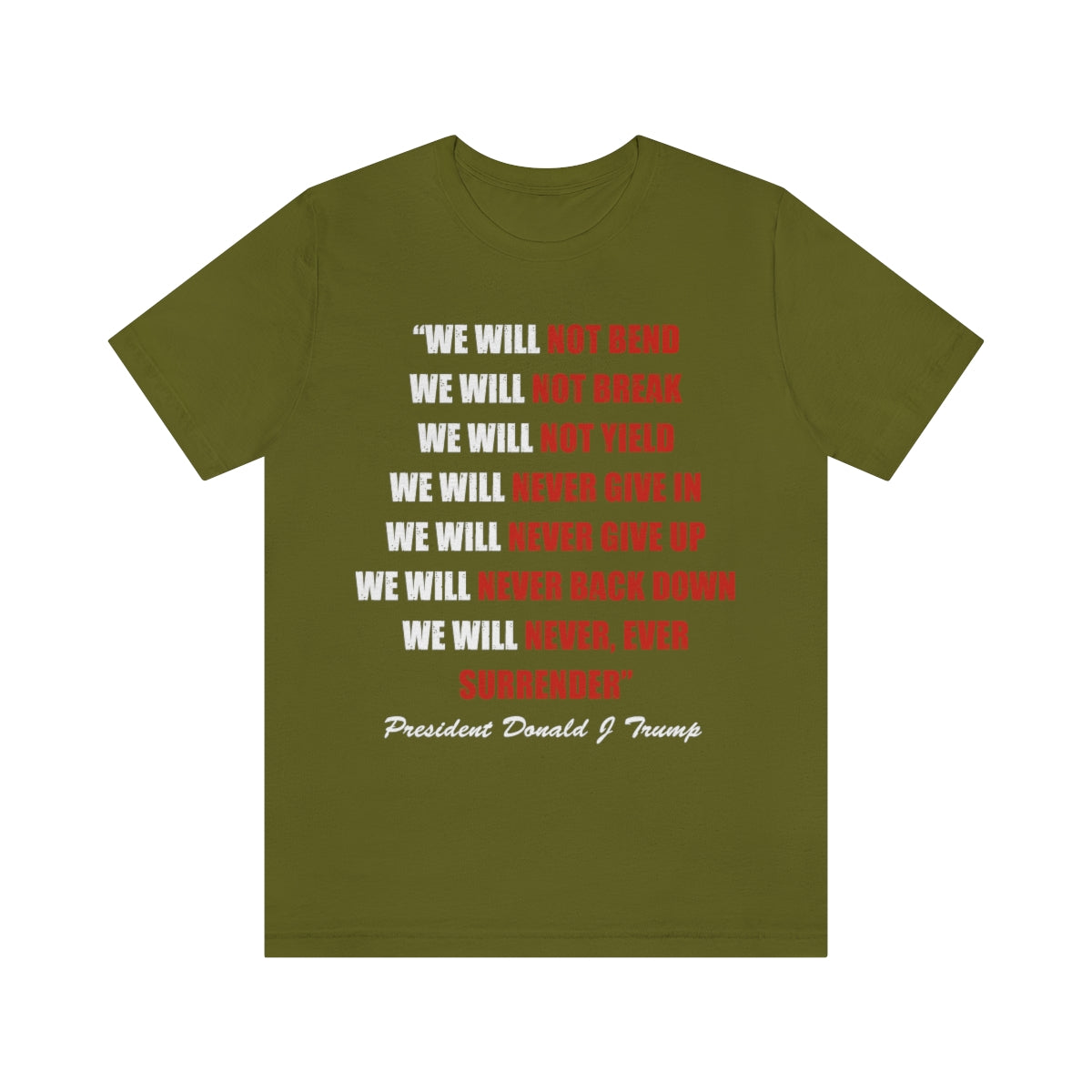 We Will Not Bend... | Mens/Unisex Short Sleeve T-Shirt - Rise of The New Media