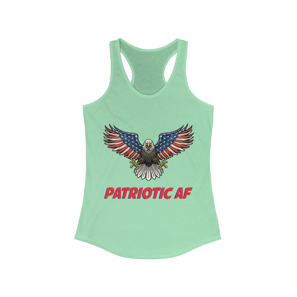 Patriotic AF with American Eagle 2 | Women's Racerback Tank - Rise of The New Media