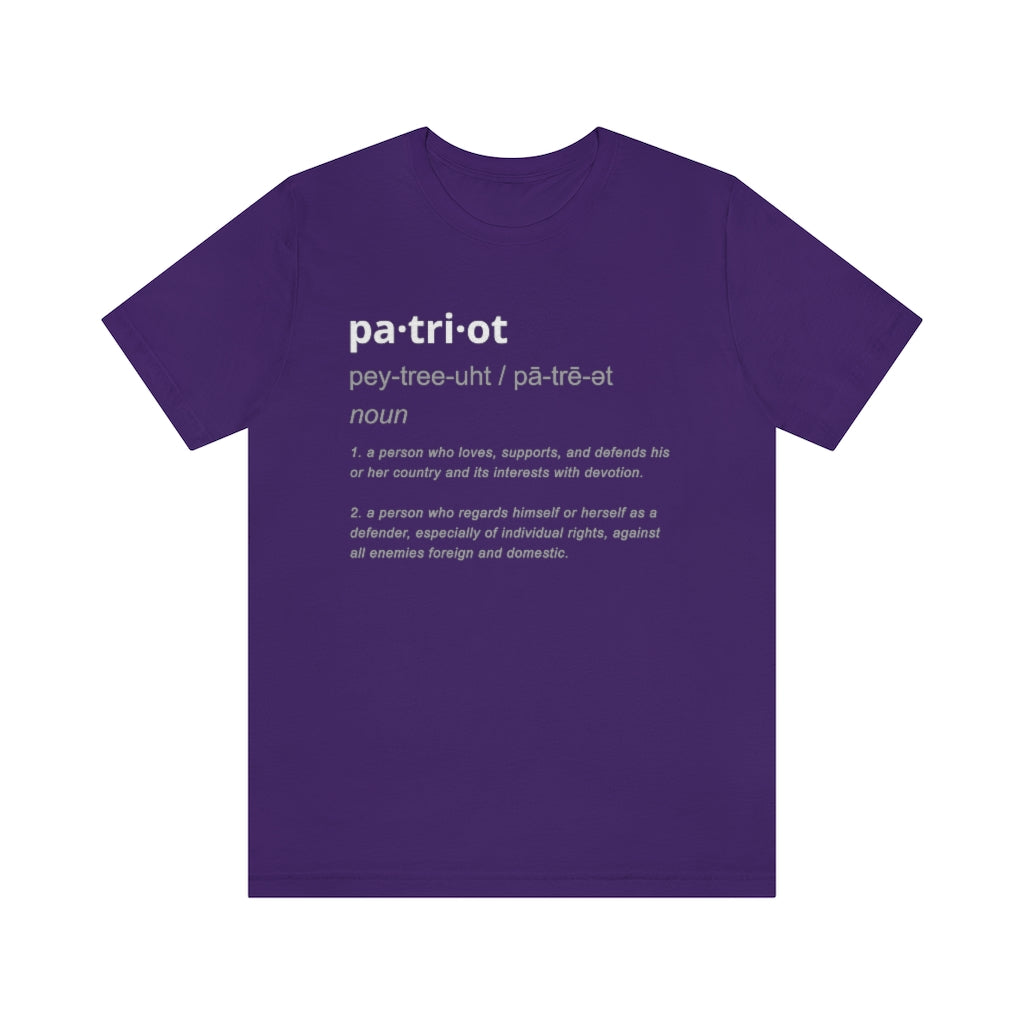 Patriot Definition | Unisex Short Sleeve T-Shirt - Rise of The New Media