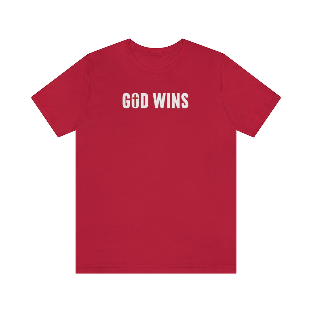 God Wins | Mens/Unisex Short Sleeve T-Shirt - Rise of The New Media
