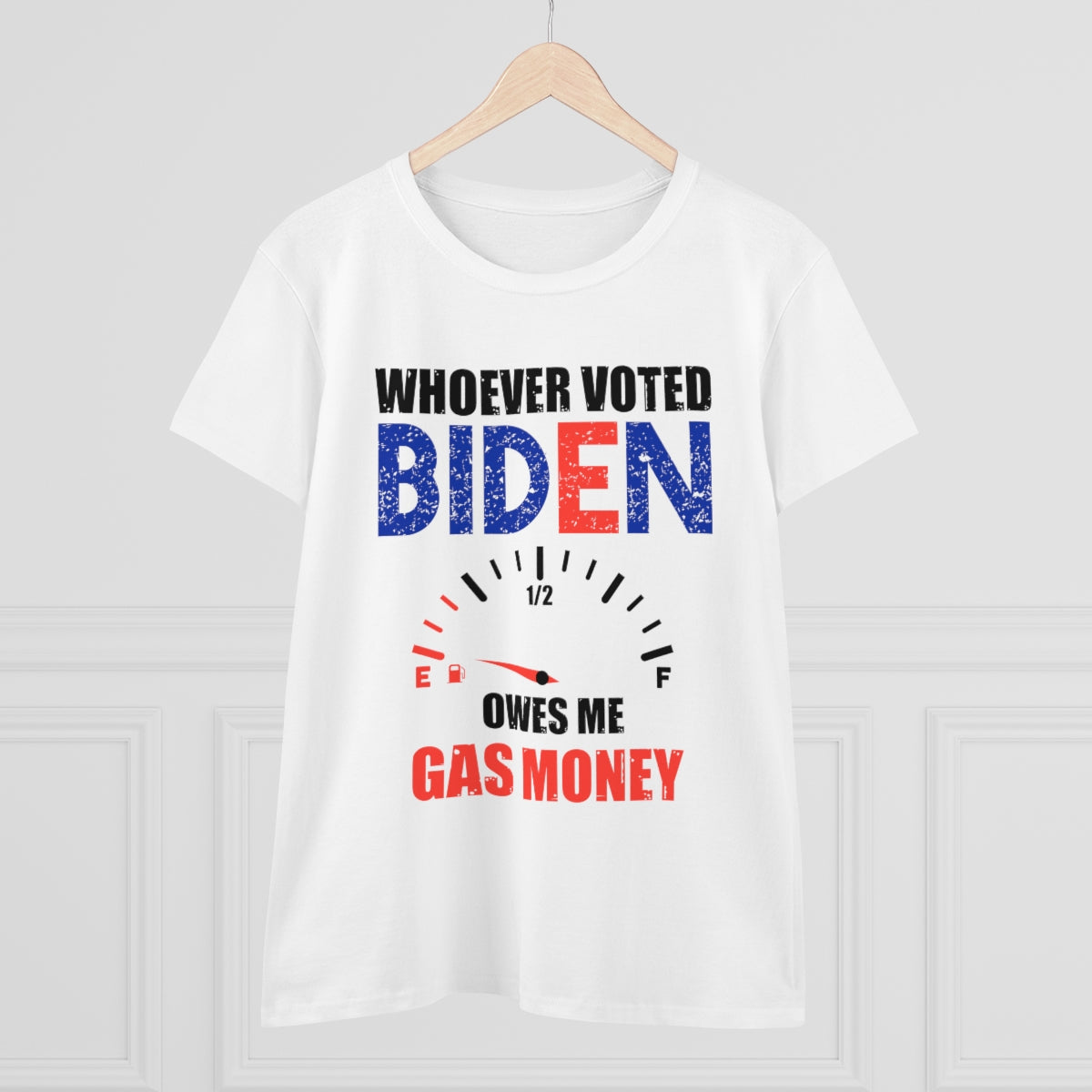 Whoever Voted Biden Owes Me Gas Money | Women's Cotton Tee - Rise of The New Media