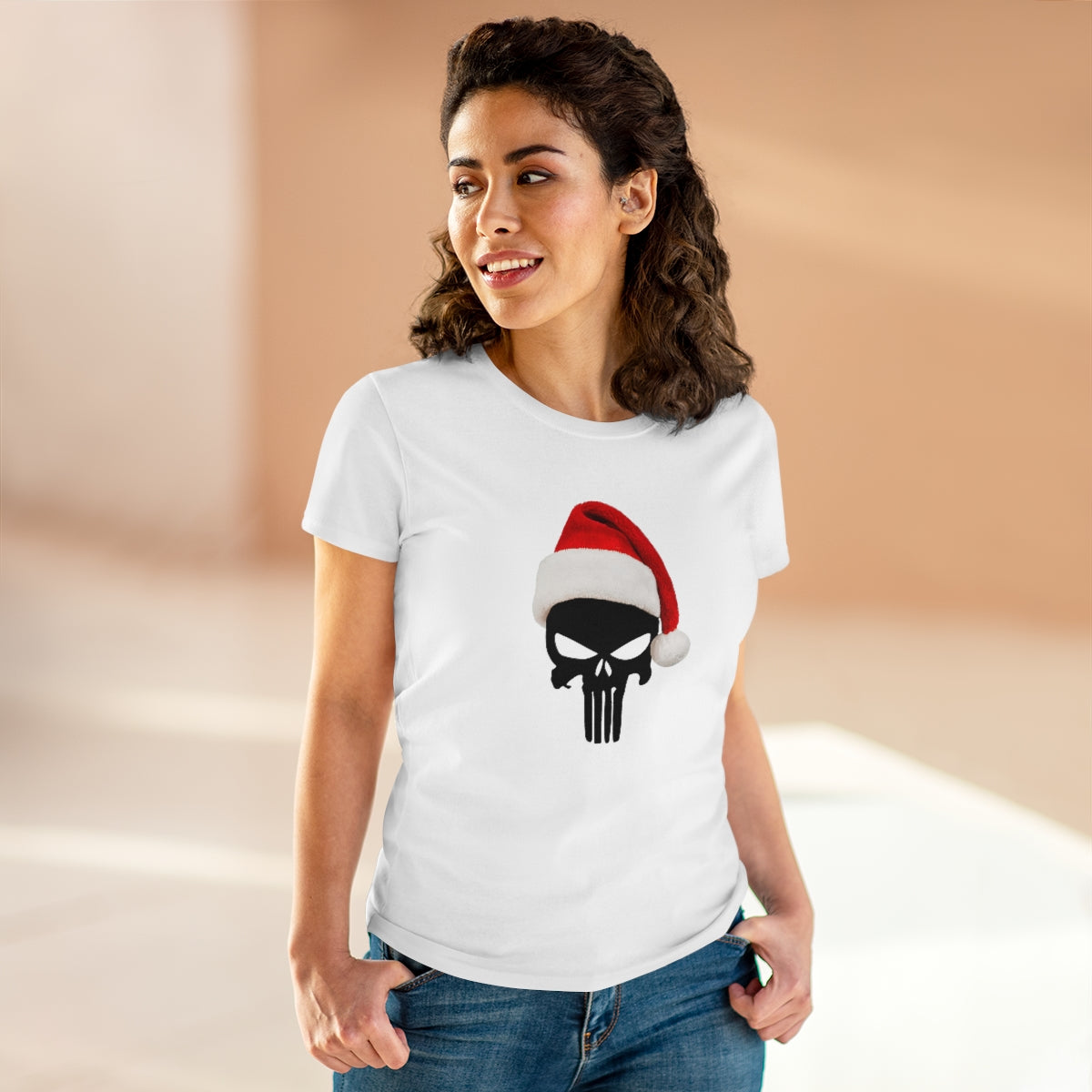 Punisher with Santa Hat | Women's Tee - Rise of The New Media