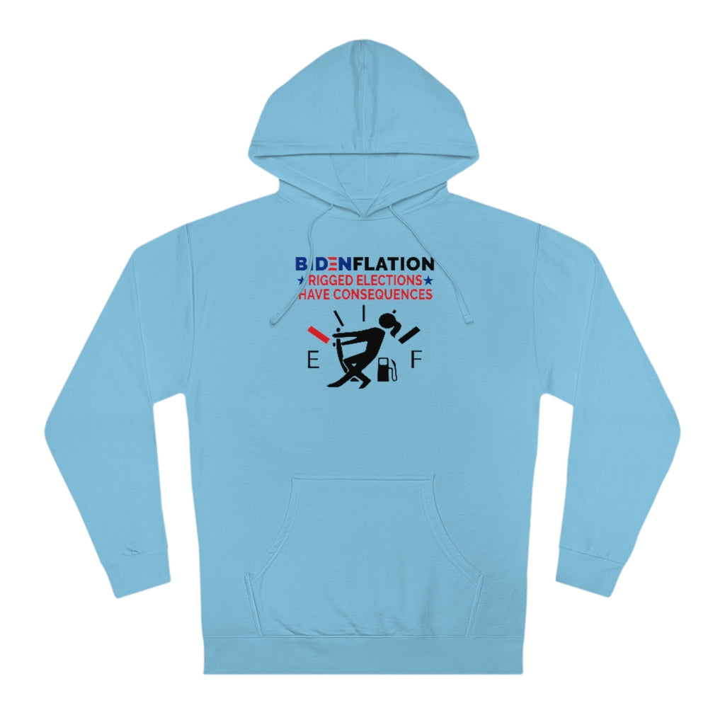 Bidenflation - Rigged Elections Have Consequences | Unisex Hooded Sweatshirt - Rise of The New Media
