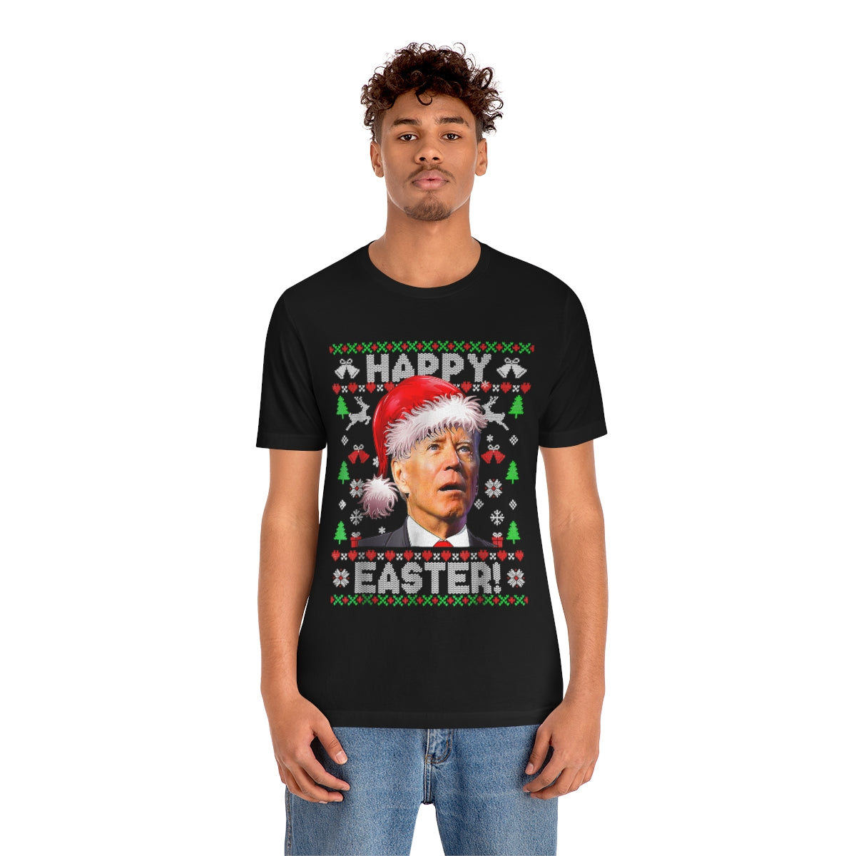 Biden Happy Easter | Mens/Unisex Short Sleeve T-Shirt - Rise of The New Media