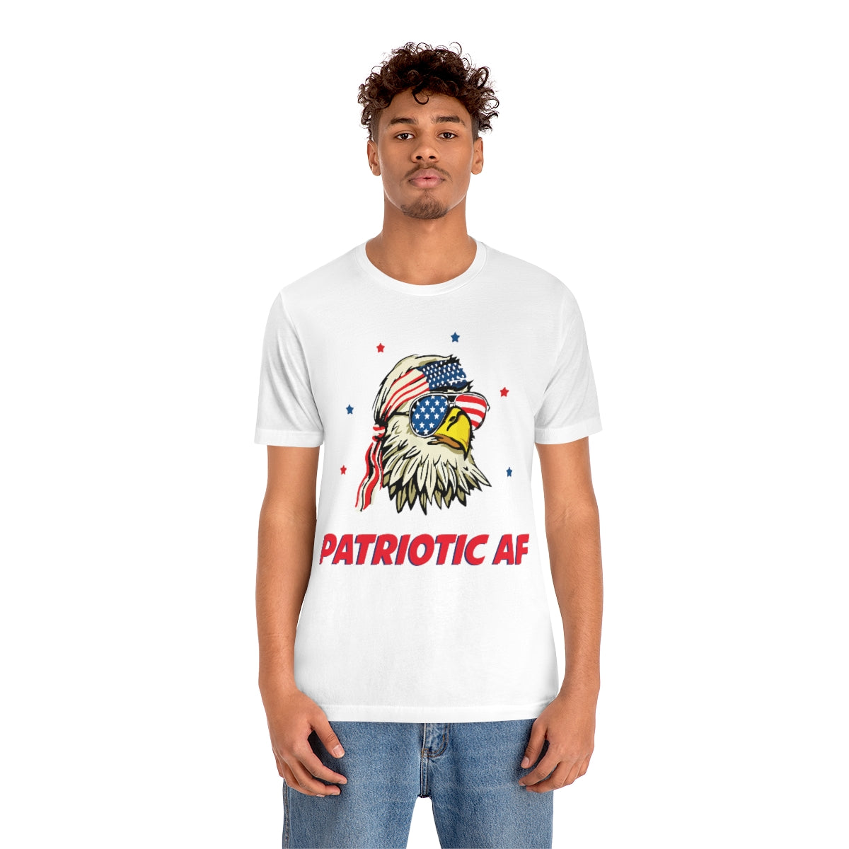 Patriotic AF with American Eagle | Mens/Unisex Short Sleeve T-Shirt - Rise of The New Media