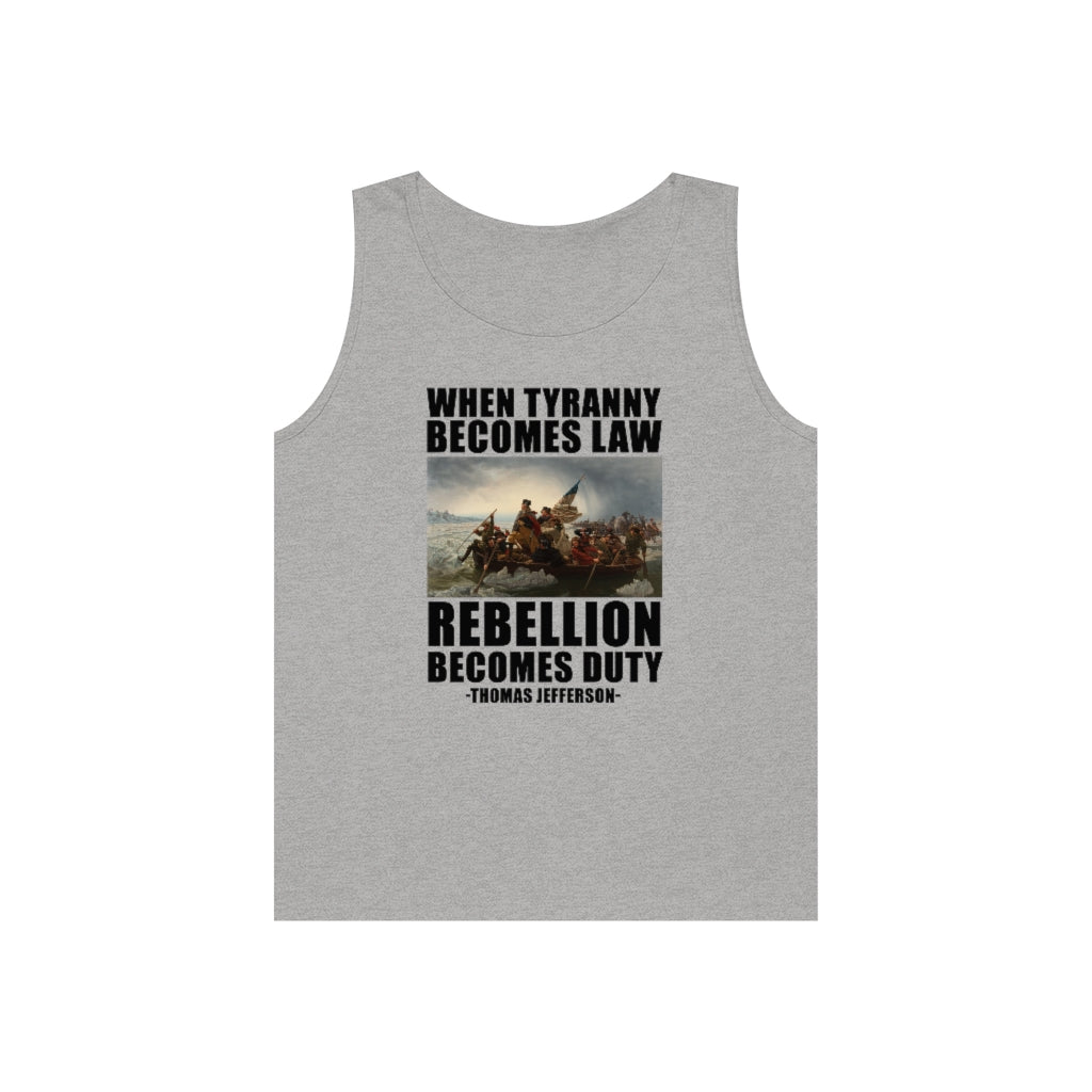 When Tyranny Becomes Law... | Men's Heavy Cotton Tank Top - Rise of The New Media