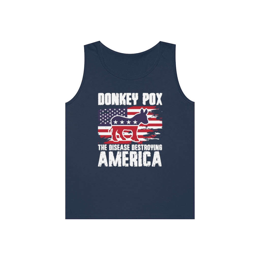 Donkey Pox | Men's Heavy Cotton Tank Top - Rise of The New Media