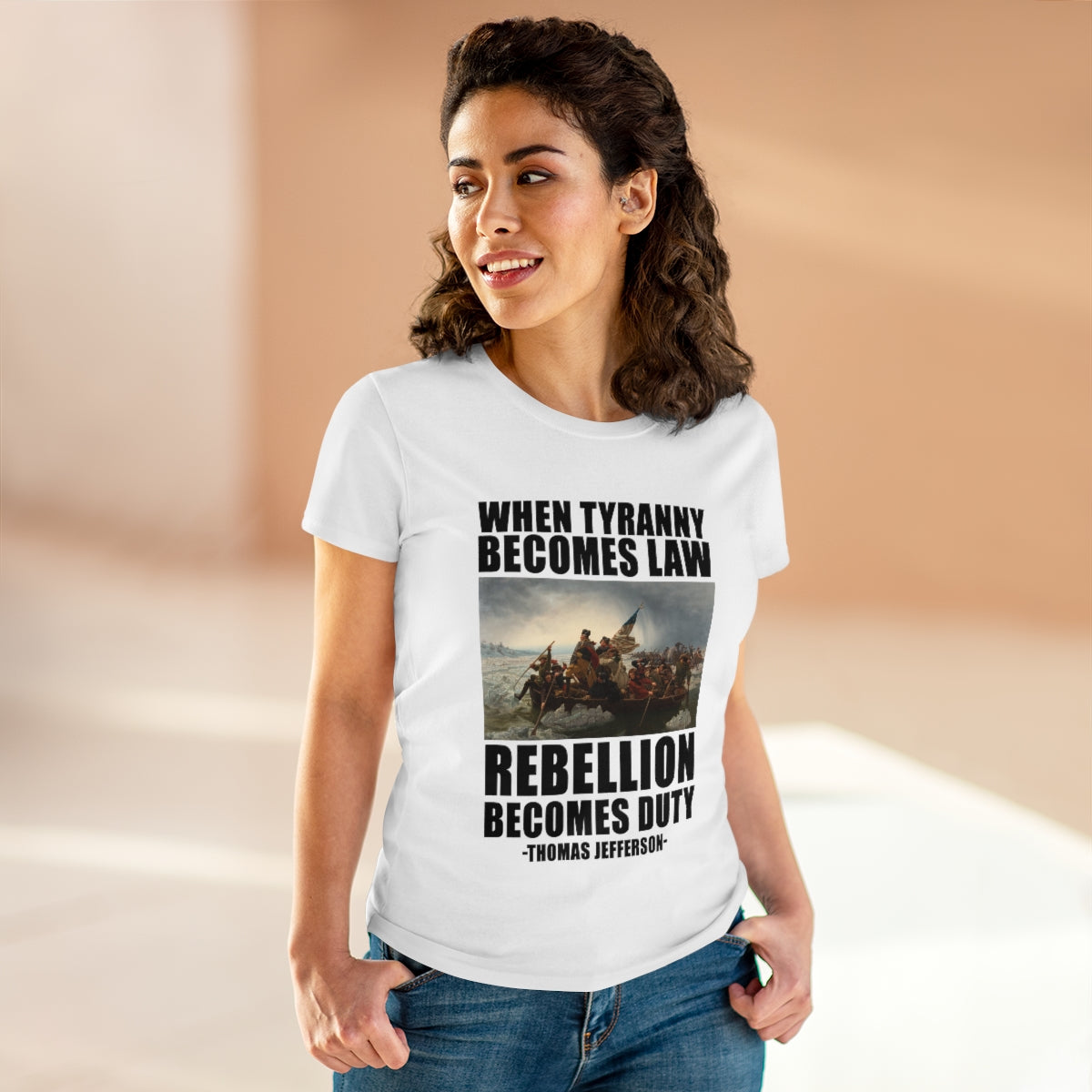 When Tyranny Becomes Law... | Women's Cotton Tee - Rise of The New Media