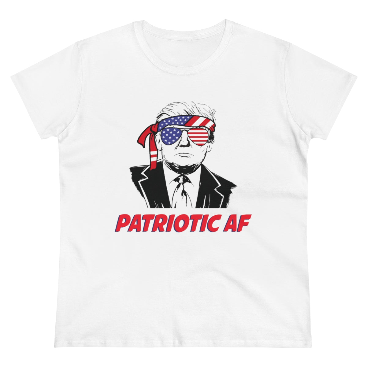 Patriotic AF with Trump | Women's Tee - Rise of The New Media