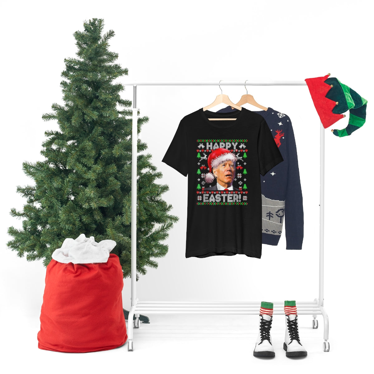 Biden Happy Easter | Mens/Unisex Short Sleeve T-Shirt - Rise of The New Media