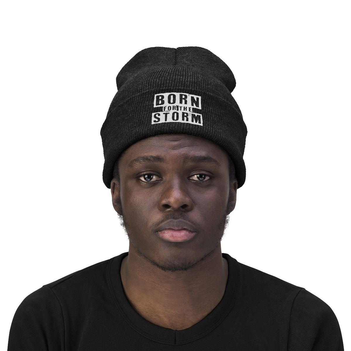Born For The Storm Black Beanie Hat - Rise of The New Media
