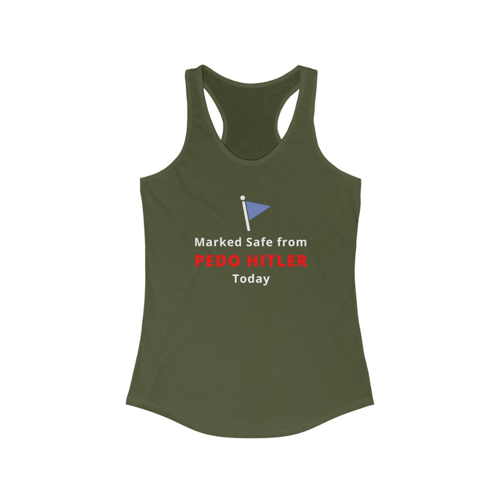 Marked Safe From Pedo Hitler | Women's Racerback Tank - Rise of The New Media